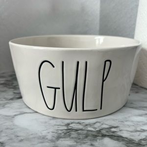 Rae Dunn X-large dog bowl  "GULP"